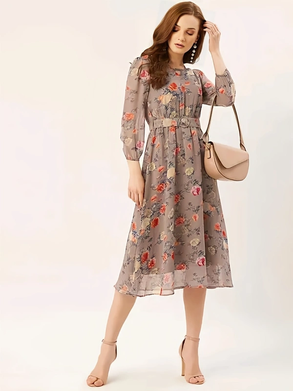 A-line Dress - Quicksand, M, Free