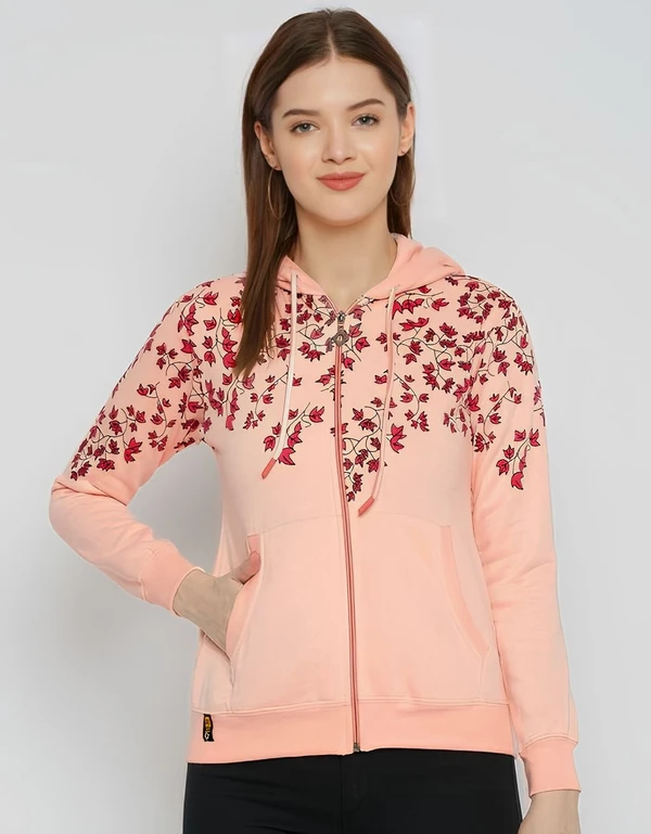 Peach Hooded Sweatshirt - Peach, L, Free