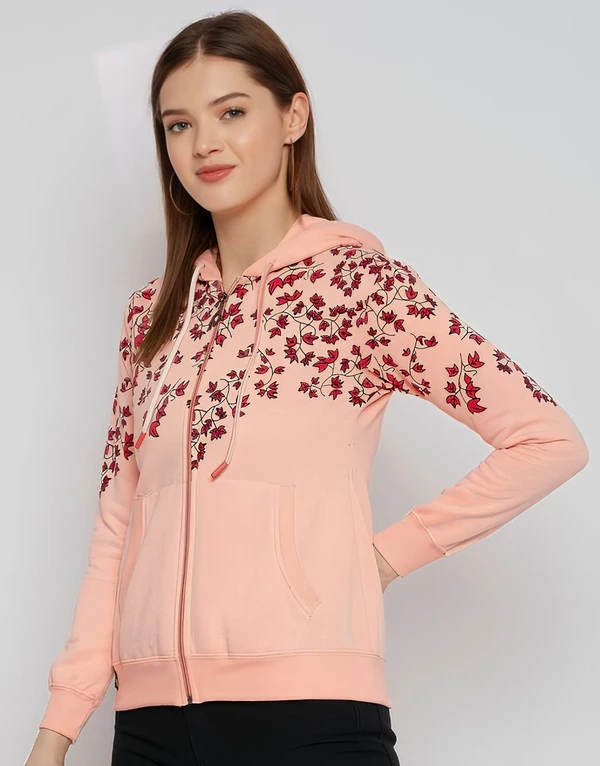 Peach Hooded Sweatshirt - Peach, L, Free