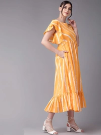 A-Line Dress - Yellow, XXL, Free