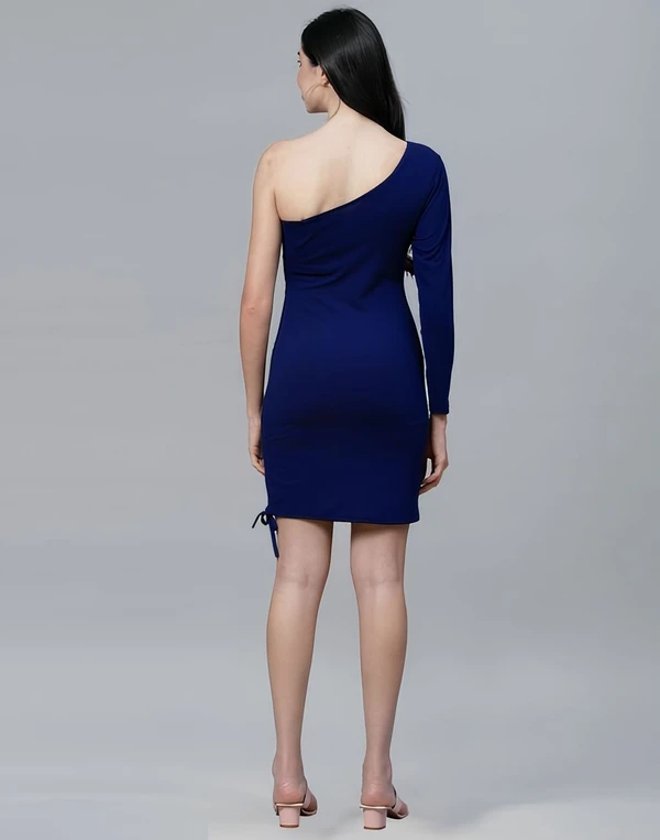 Knitted Dress - Blue, L, Free