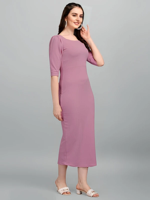 Bodycon Dress - Onion Pink, S, Free