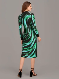 Bodycon Dress - Multicolor, L, Free