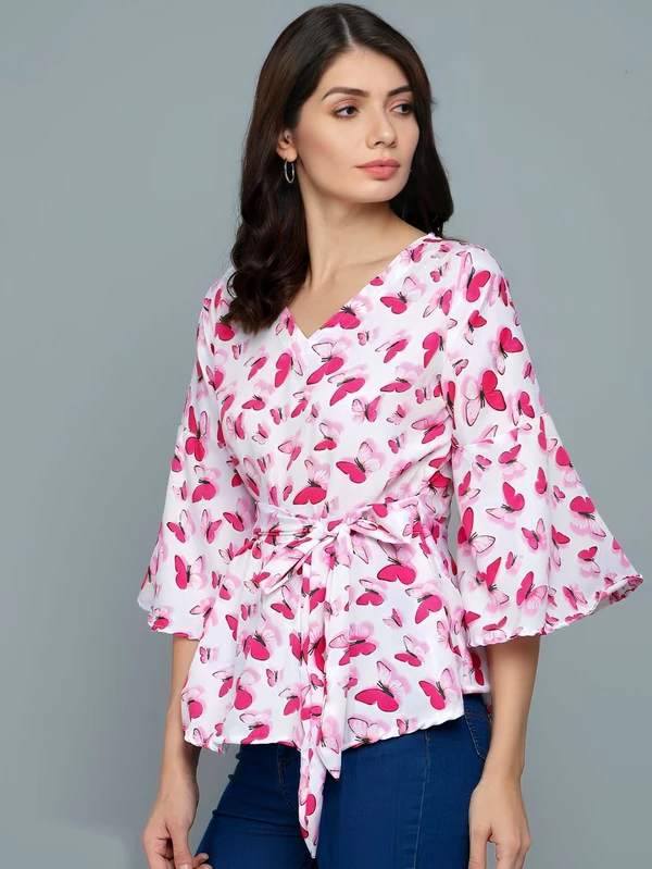 Butterfly Top - Pink, M, Free
