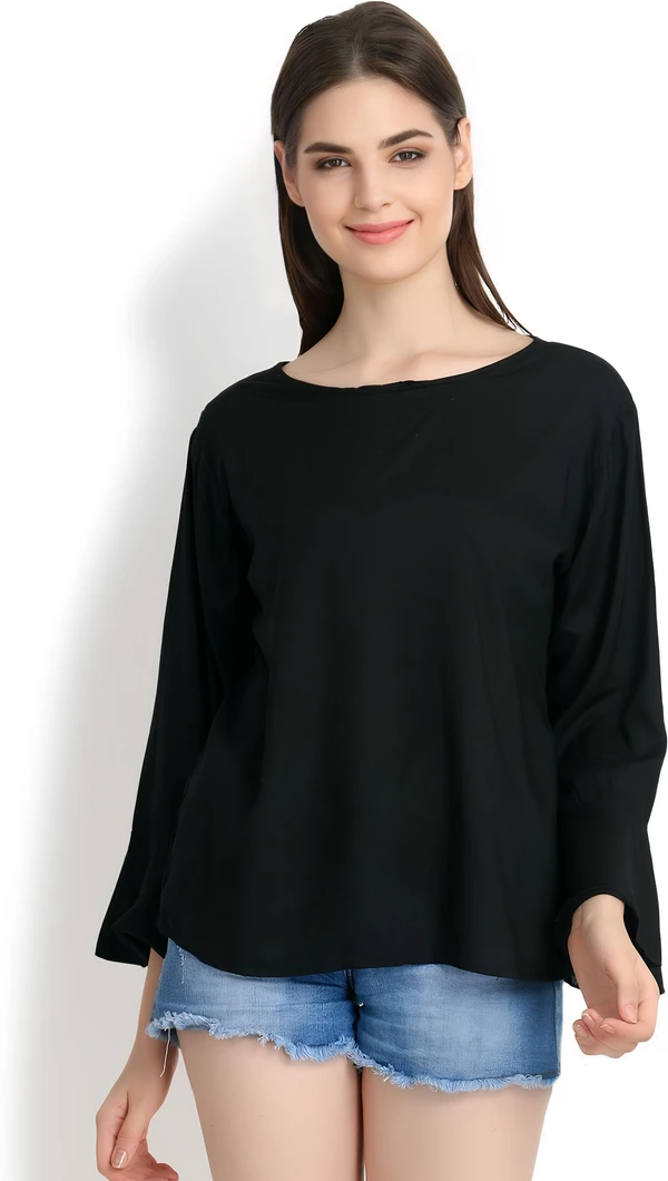 Lace Patch Top - Black, S, Free