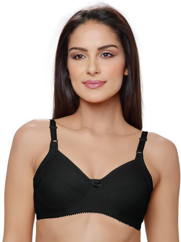 Cotton Bra - Black, 32B, Free