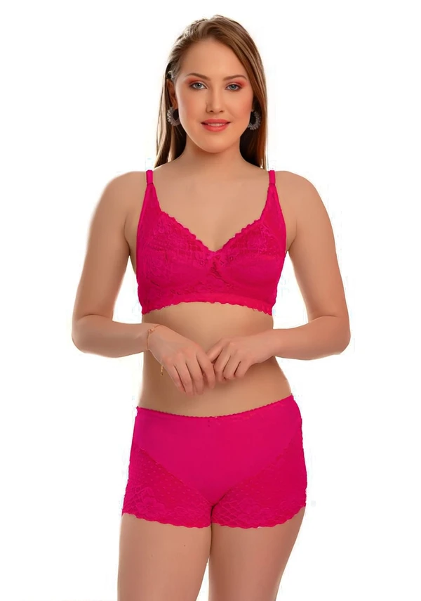 Bra and Panty Combo - Pink, 32C, Free