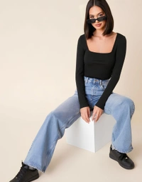 Square Top - Black, XL, Free