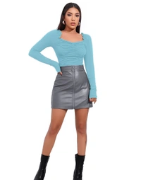Crop Top - Minty Blue, XL, Free