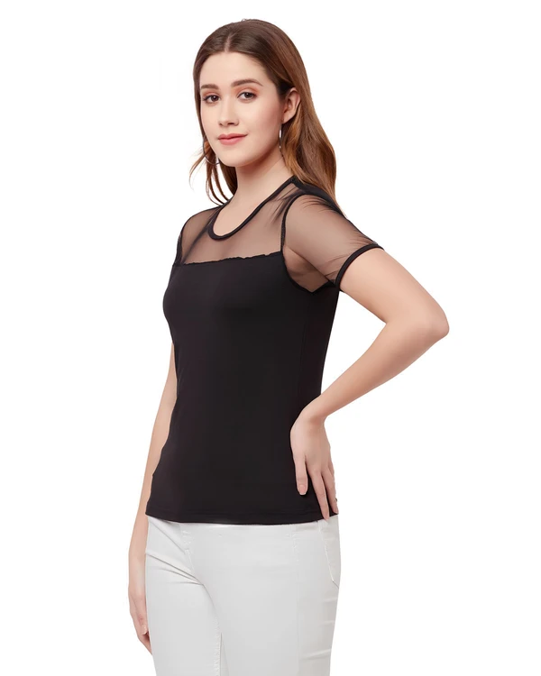 Stylish Top - Black, L, Free