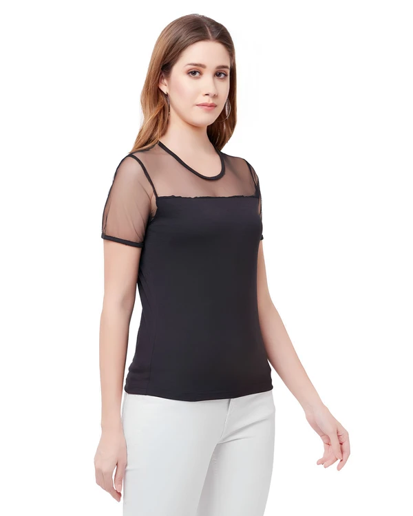 Stylish Top - Black, XXL, Free