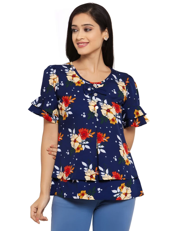 Printed Top - Multicolor, S, Free