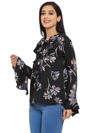 Printed Top - Multicolor, L, Free