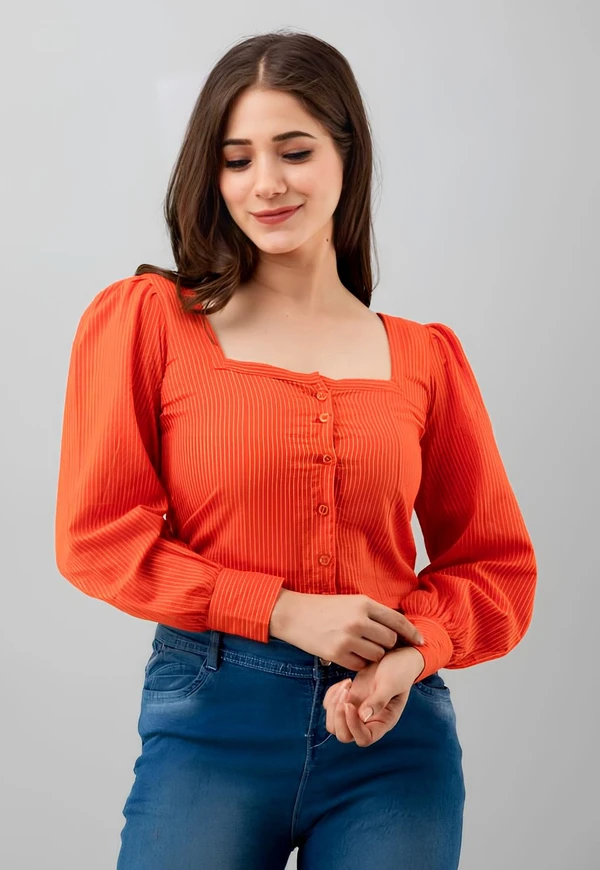 Cotton Crop Top - Outrageous Orange, XL, Free