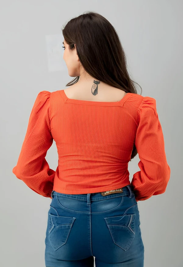 Cotton Crop Top - Outrageous Orange, XL, Free