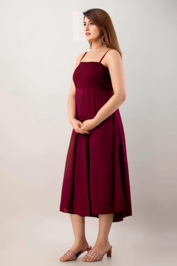 Rayon Dress - Bordeaux, S, Free