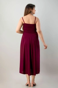 Rayon Dress - Bordeaux, XL, Free