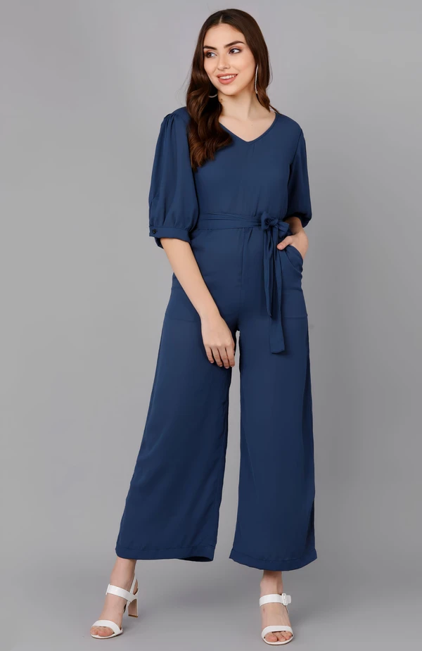 Solid jumpsuit - Wedgewood, XL, Free