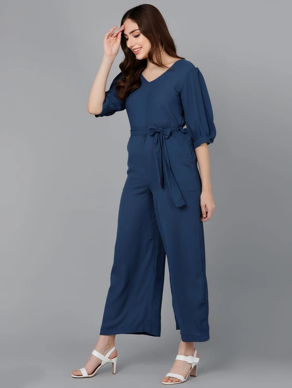 Solid jumpsuit - Wedgewood, XS, Free