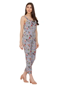 Crepe Jumpsuit - Multicolor, L, Free