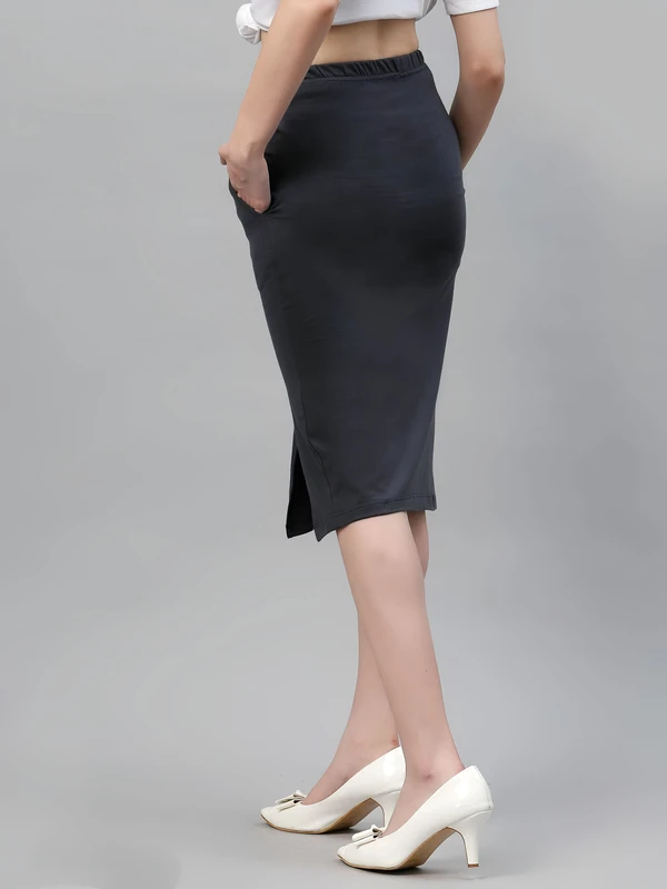 Bodycon Skirt - Gray, M, Free