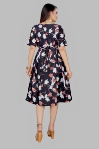 Stylish Dress - Multicolor, XL, Free
