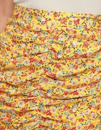Floral Printed Skirt - Goldenrod, 32, Free