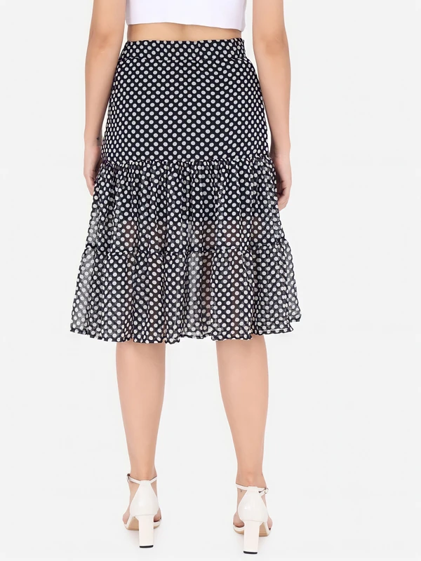 Polka Dot Skirt - Black, 30, Free
