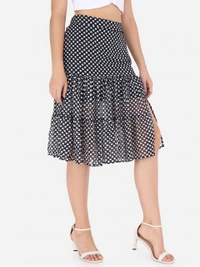 Polka Dot Skirt - Black, 34, Free