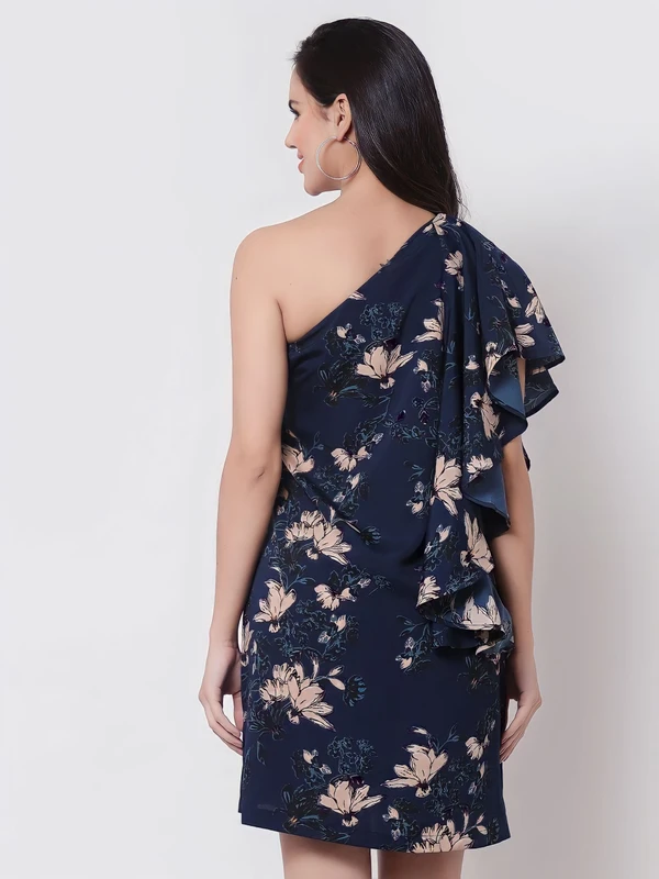 Floral Crepe Sheath Dress - Mirage, M, Free