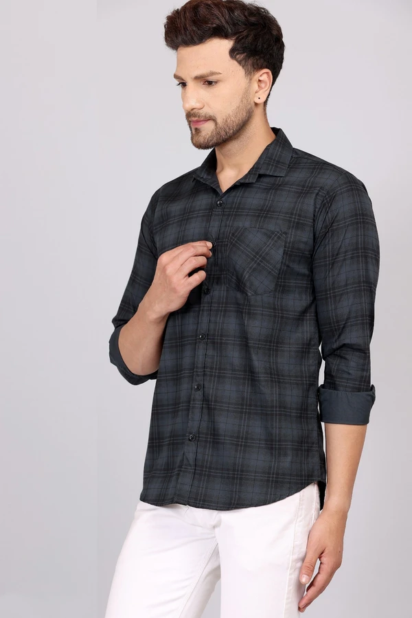 Cotton Checks Shirt - Multicolor, XL, Free