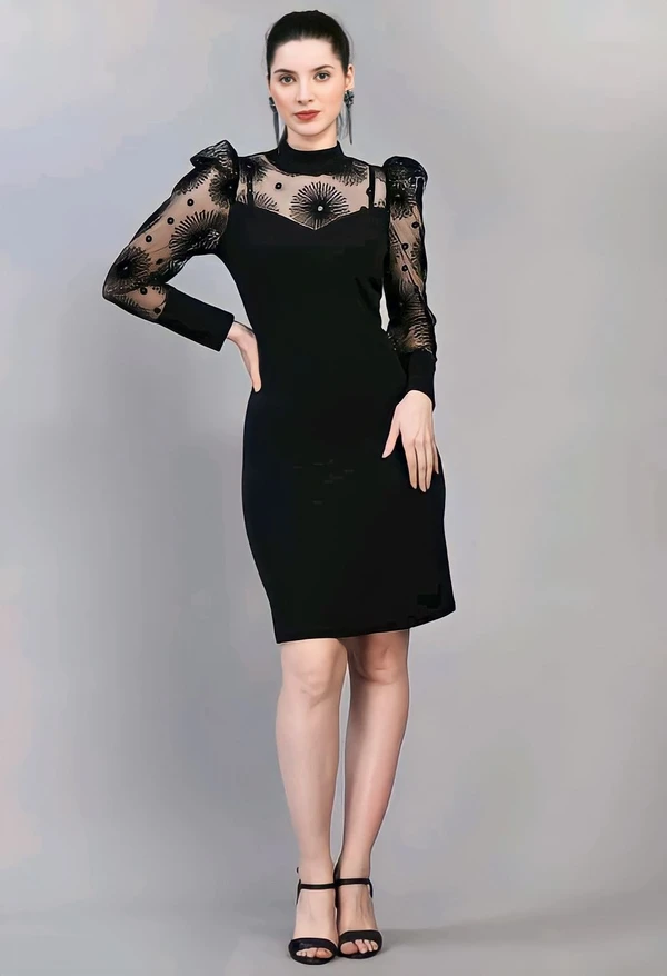 Elegant Dress - Black, L, Free