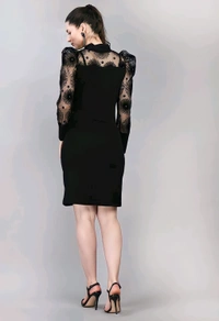 Elegant Dress - Black, L, Free