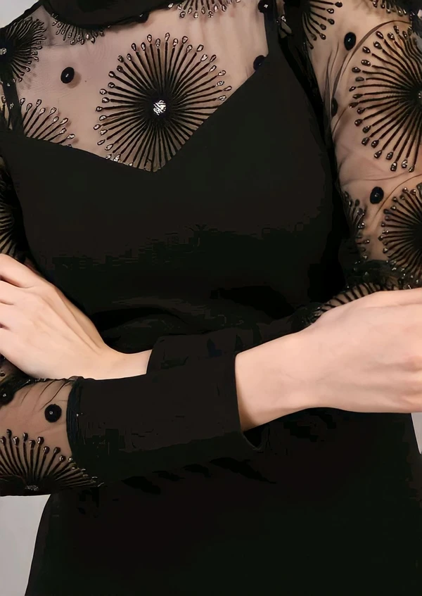 Elegant Dress - Black, XL, Free