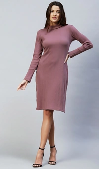 Cotton Midi Dress - Brandy Rose, XL, Free