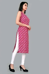 Cotton Sleeveless Kurti - Multicolor, S, Free