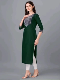 Pretty Cotton Kurti - Bush, XXL, Free