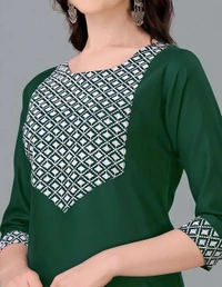 Pretty Cotton Kurti - Bush, XXL, Free