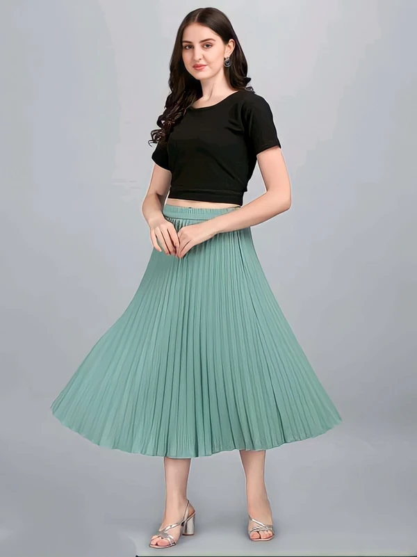 Stretchy Trendy Skirt - Sea Nymph, 30, Free