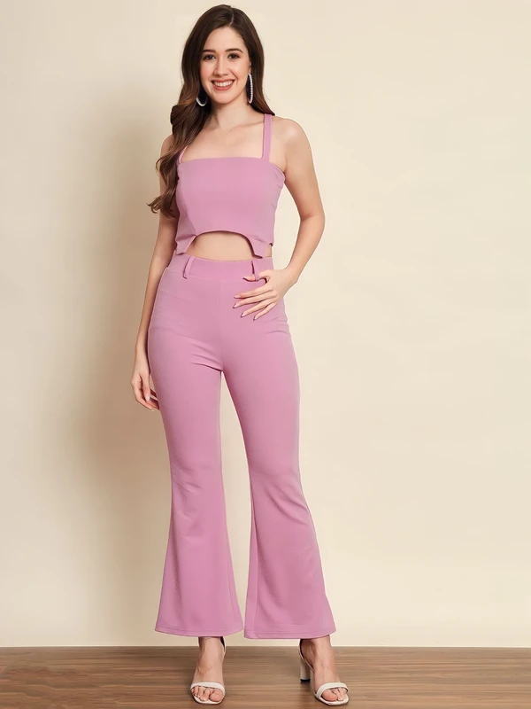 Lilac Co-ord Top Bottom Suit - Kobi, M, Free