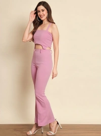 Lilac Co-ord Top Bottom Suit - Kobi, L, Free