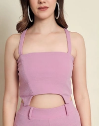 Lilac Co-ord Top Bottom Suit - Kobi, L, Free
