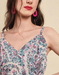 Trendarrest Rayon Unique Crop Top - Multicolor, S, Free