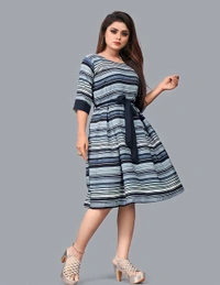 Simple Short Dress - Multicolor, XXL, Free
