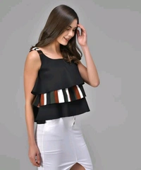 Stylish Buffer Top - Black, M, Free