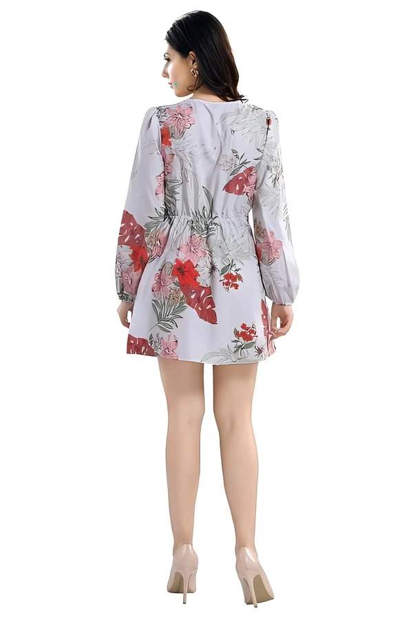 Floral Fit & Flare Mini Dress - Multicolor, L, Free