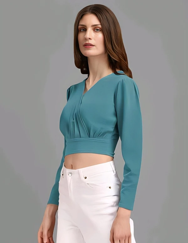 Solid Crop Top - Breaker Bay, S, Free