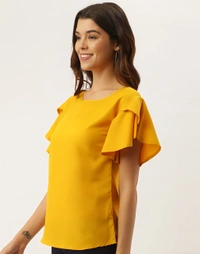 Casual Crop Top - Mustard, M, Free
