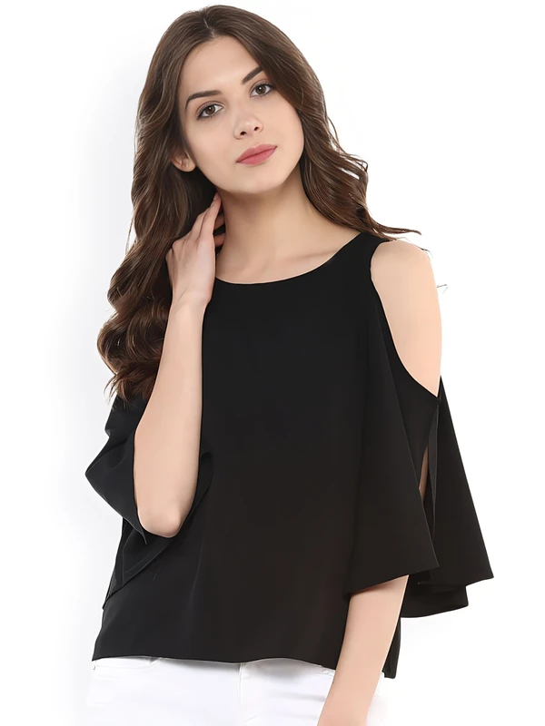 Stylish Top - Black, XS, Free