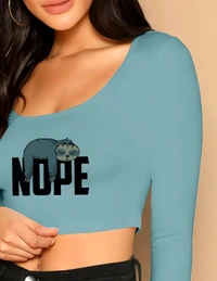 Printed Crop Top - Gulf Stream, M, Free